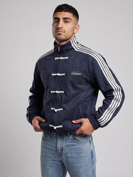 Navy CNY Suede Jacket Jackets Fugazee 
