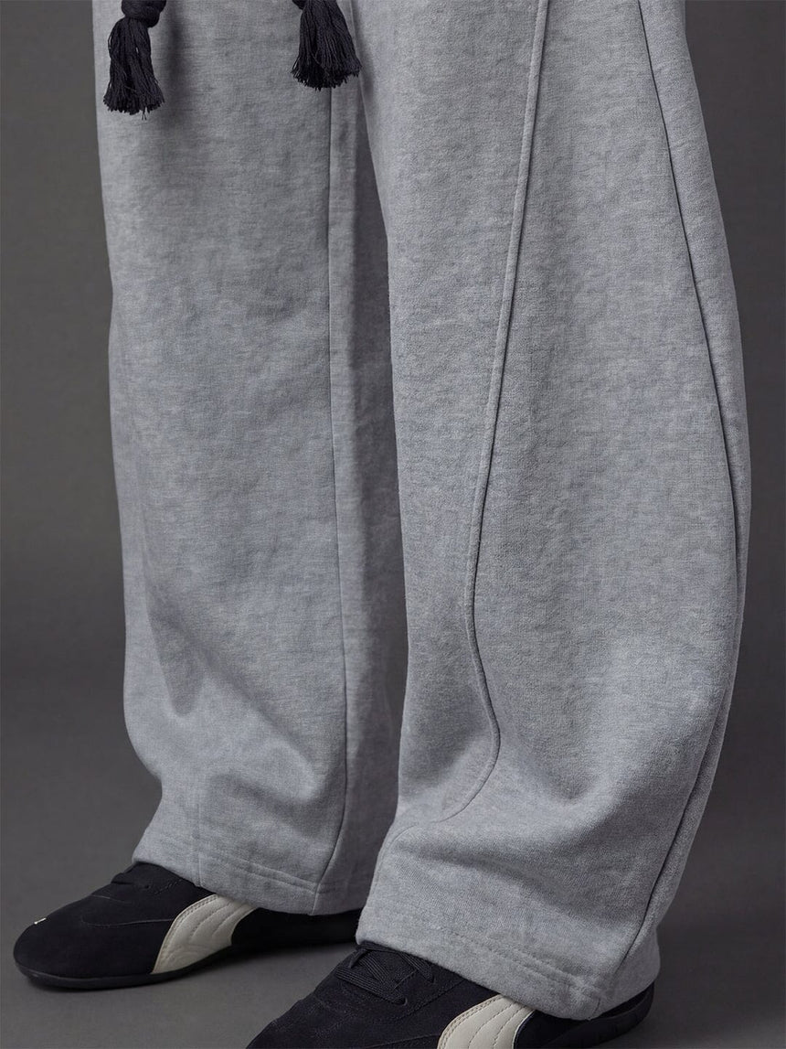 Grey Urban Knot Barrel Fit Trackpants Trackpants Fugazee 