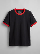 Black Cropped Ringer Tshirt T-Shirts Fugazee 