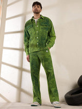 Neon Dyed Washed Cord Shacket and Trackpant Clothing set Clothing Set Fugazee 
