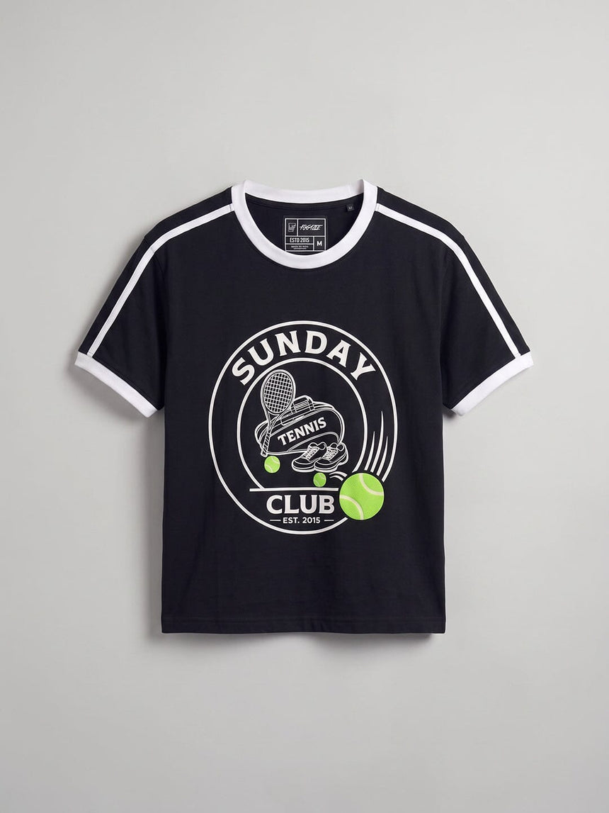 Black Sunday Club Ringer Tshirt T-Shirts Fugazee 