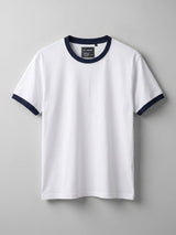 White Cropped Ringer Tshirt T-Shirts Fugazee 