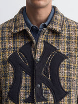 Yellow Tweed Ny Applique Bomber Jacket Jackets Fugazee 