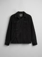 Black Corduroy Chinese Knot Buttoned Cropped Shirt Shirts Fugazee 