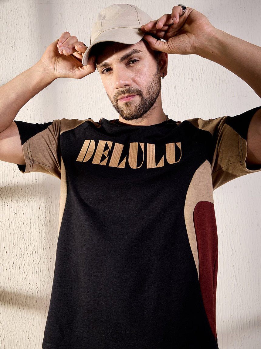 Delulu Cut & Sew Oversized Tshirt T-shirts Fugazee 