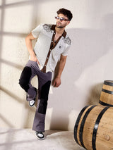 Biege And Brown Floral Embroidery Crochet Shirt Shirts Fugazee 