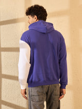 Purple Flames Patched Oversized Hoodie Sweatshirts Fugazee 