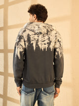 Smoke Ombre Zipped Hoodie Sweatshirts Fugazee 