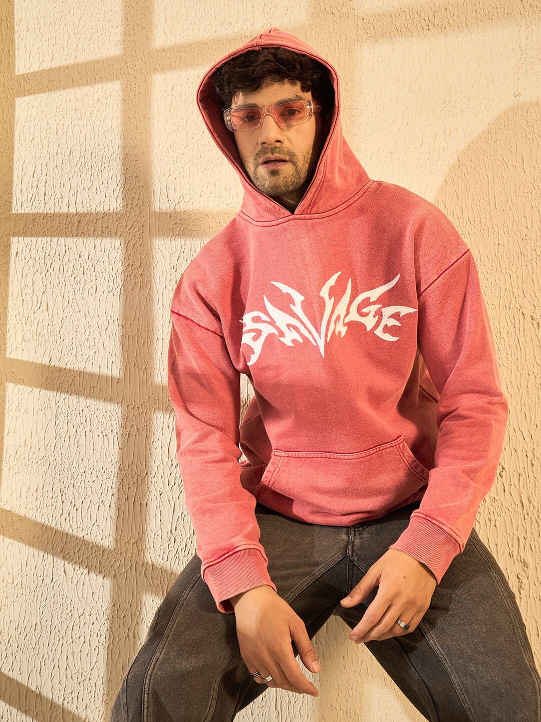 Embroidered oversized hoodie best sale