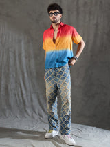 Sunset Hues Ombre Linen Shirt Shirts Fugazee 