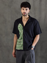 Black Linen Cut and Sew Shirt Shirts Fugazee 