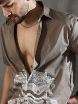 Khaki Socrates Graphic Short Sleeve Shirt Shirts Fugazee 