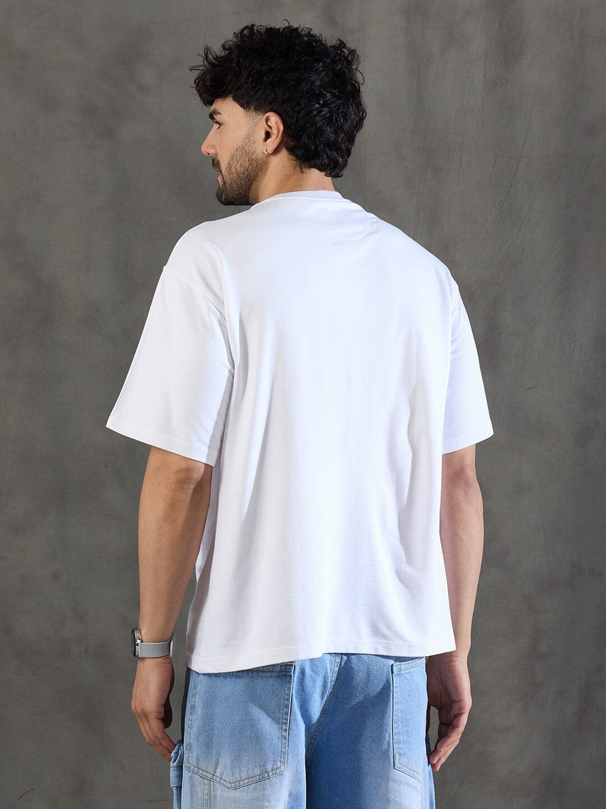 White Rib Cage Graphic Oversized Tshirt T-shirts Fugazee 