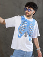 White Rib Cage Graphic Oversized Tshirt T-shirts Fugazee 