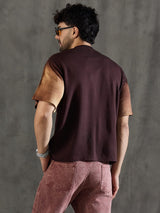 Brown Bleach Wash Japanese Graphic Oversized Tshirt T-shirts Fugazee 