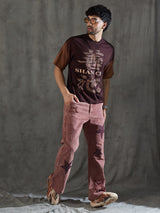 Brown Bleach Wash Japanese Graphic Oversized Tshirt T-shirts Fugazee 