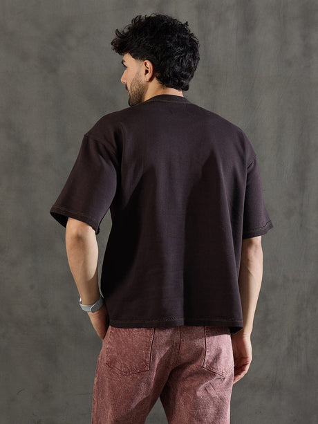 Brown Rib Cage Graphic Oversized Tshirt T-shirts Fugazee 