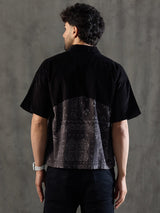 Black and Grey Paisley Zipped Shirt Shirts Fugazee 