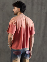 Rust Ombre Unknown Men Graphic Oversized Tshirt T-shirts Fugazee 