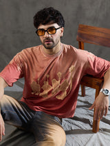 Rust Ombre Unknown Men Graphic Oversized Tshirt T-shirts Fugazee 