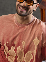 Rust Ombre Unknown Men Graphic Oversized Tshirt T-shirts Fugazee 