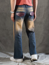 Indigo Super Flared Dusty Cow Boy Denim Jeans Fugazee 