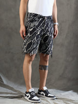 Black Frayed Damaged Shorts Shorts Fugazee 