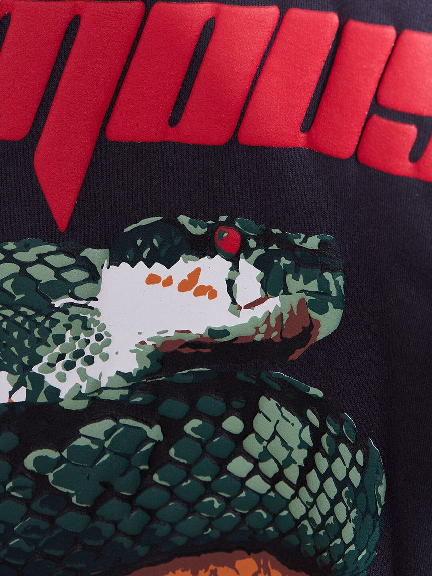 Grey Venomous Snake Oversized Tshirt