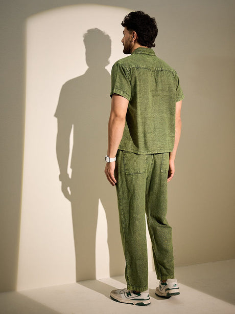 Green Overdyed PJ Coord Set Clothing Set Fugazee 