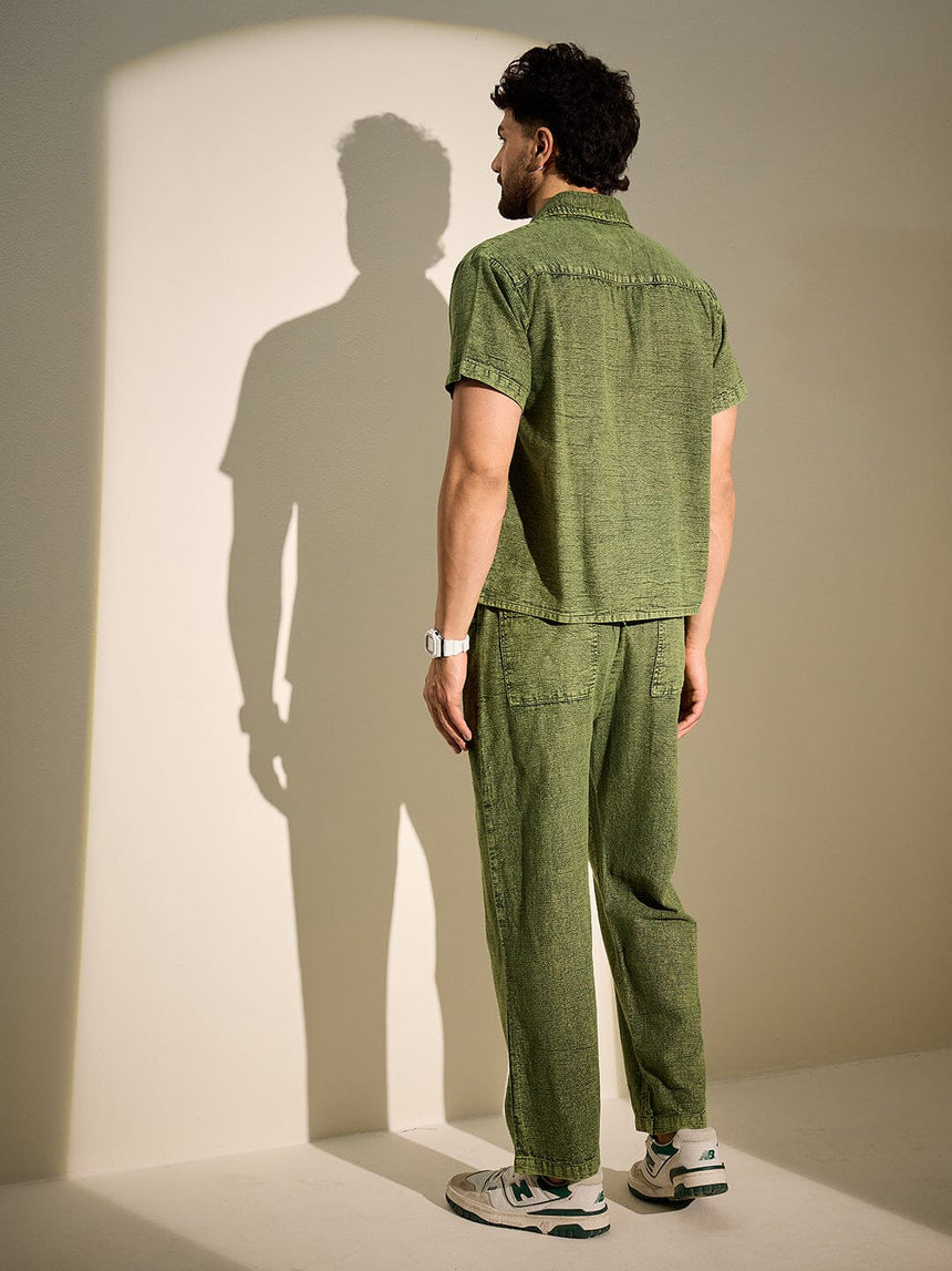 Green Overdyed PJ Coord Set Clothing Set Fugazee 