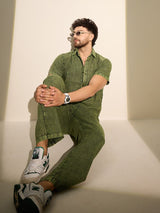 Green Overdyed PJ Coord Set Clothing Set Fugazee 