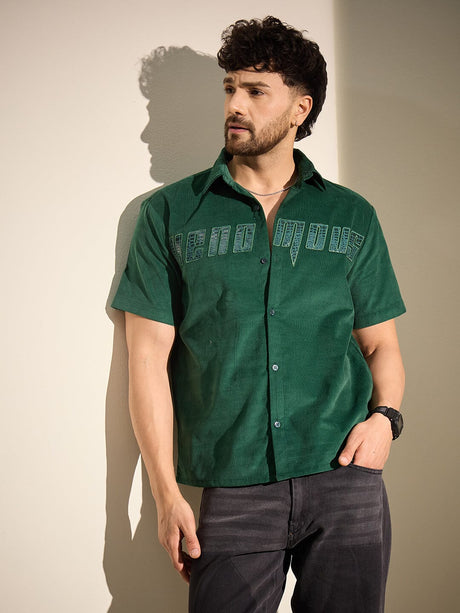 Green Venomous Corduroy Shirt Shirts Fugazee 