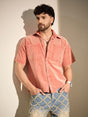 Orange Acid Cropped Unbalanced Shirt Shirts Fugazee 