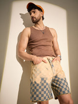 Coffee Dyed Ribbed Muscle Fit Vest T-Shirts Fugazee 