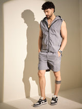Grey Tactical Nylon Coord Set Clothing Set Fugazee 