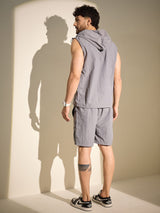 Grey Tactical Nylon Coord Set Clothing Set Fugazee 