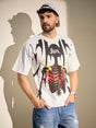 White Burn Graphic Oversized Tshirt T-Shirts Fugazee 