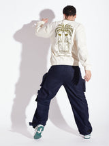 White Vacation Oversized Sweatshirt