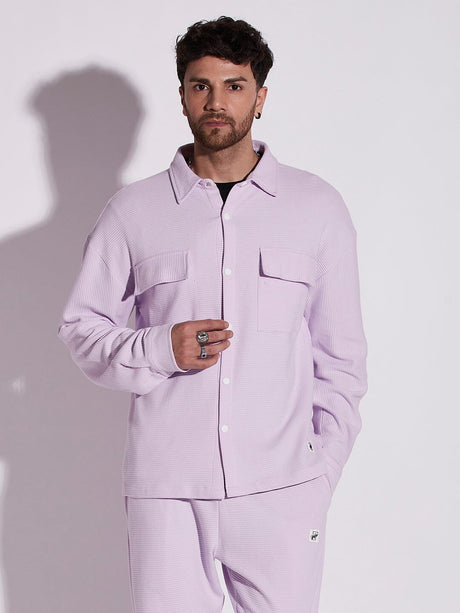 Lavender Pleated OverShirt Shirts Fugazee 