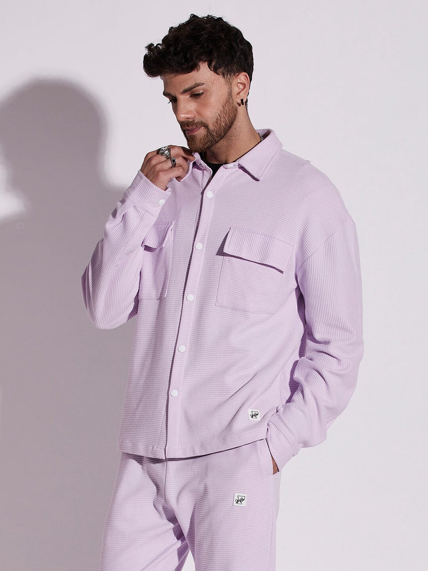 Lavender Pleated OverShirt Shirts Fugazee 