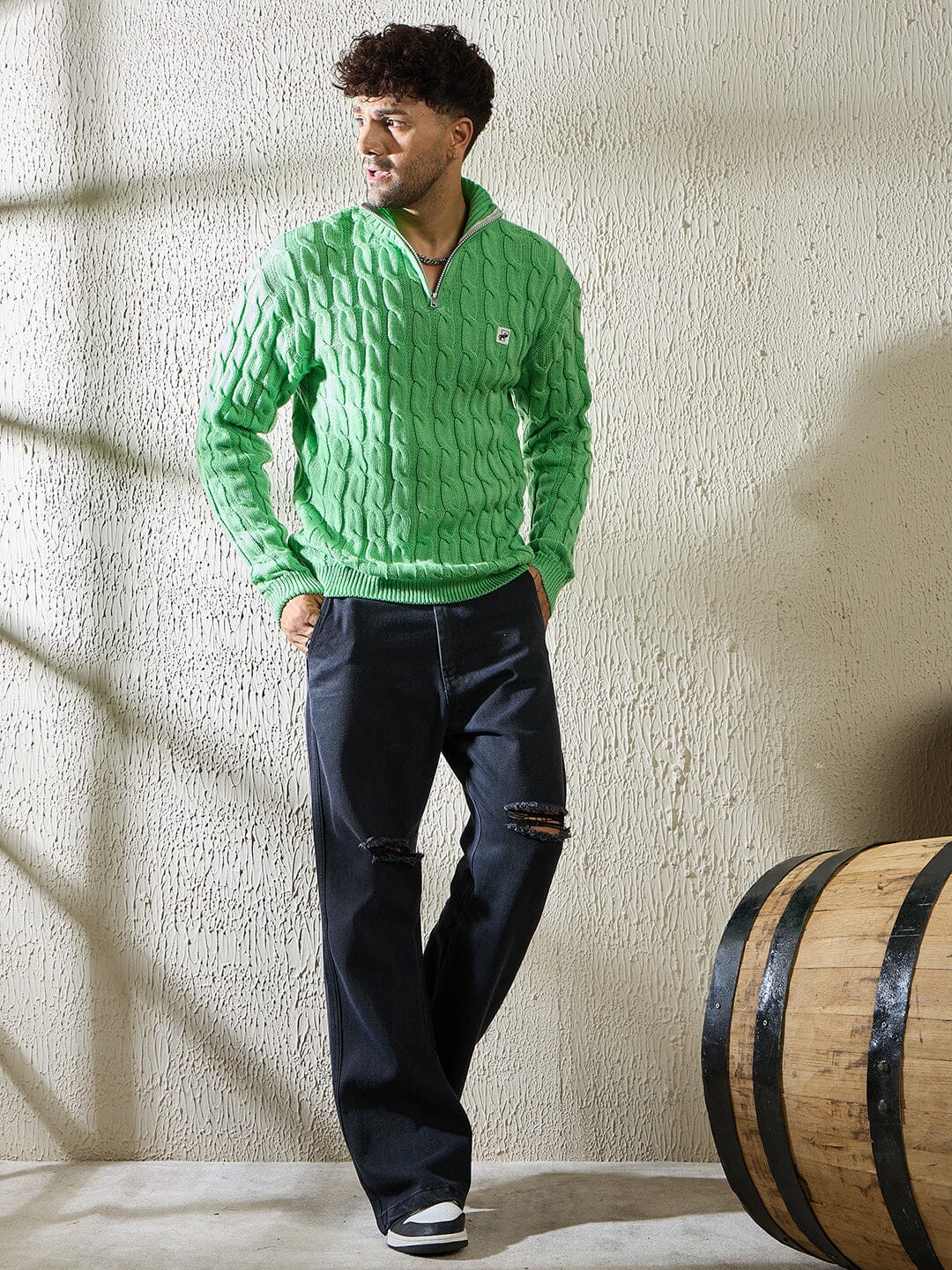 完売品　BRIEFING SHAGGY LOGO TURTLENECK KNIT MEN'S SHAGGY LOGO TURTLENECK KNIT（メンズ シャギー ロゴ