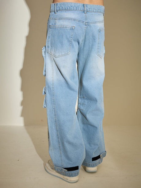 Ice Distressed Super Baggy Denim Jeans Fugazee 