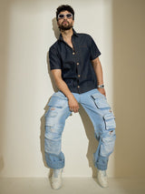 Dark Wash Carpenter Denim Shirt Shirts Fugazee 