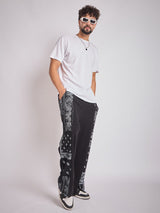Black Paisley Panel Trackpants Trackpants Fugazee 