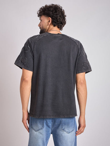 Moon Wash Craters Applique Oversized Tshirt T-Shirts Fugazee 