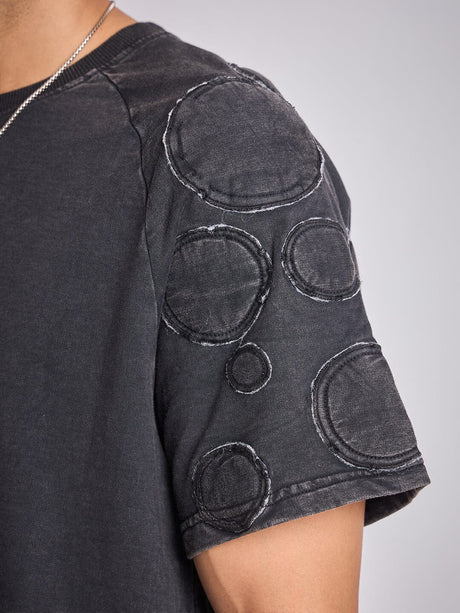 Moon Wash Craters Applique Oversized Tshirt T-Shirts Fugazee 