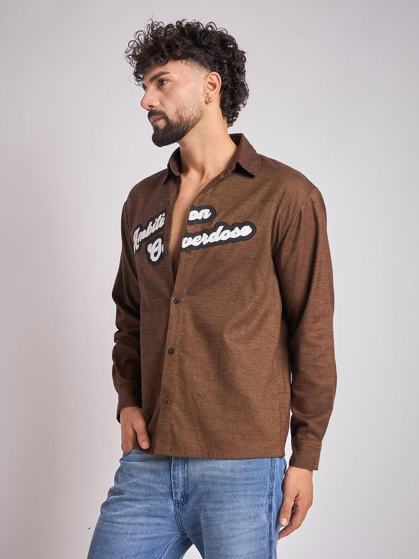 Copper Flannel Applique Shirt Shirts Fugazee 