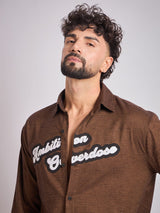 Copper Flannel Applique Shirt Shirts Fugazee 