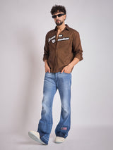 Copper Flannel Applique Shirt Shirts Fugazee 