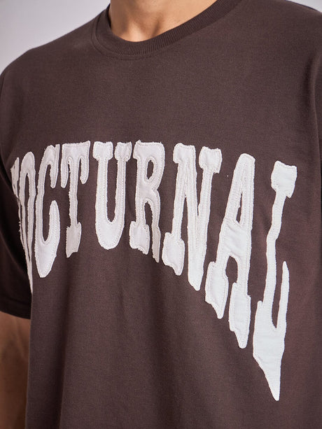 Brown Nocturnal Oversized Tshirt T-Shirts Fugazee 